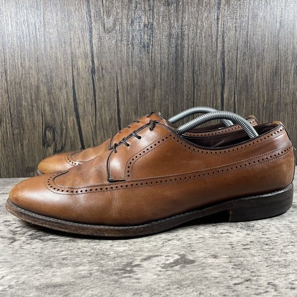 Allen Edmonds Richmond Walnut Brown Wingtip Longwing Shoes Men’s Size 12 D main image 5